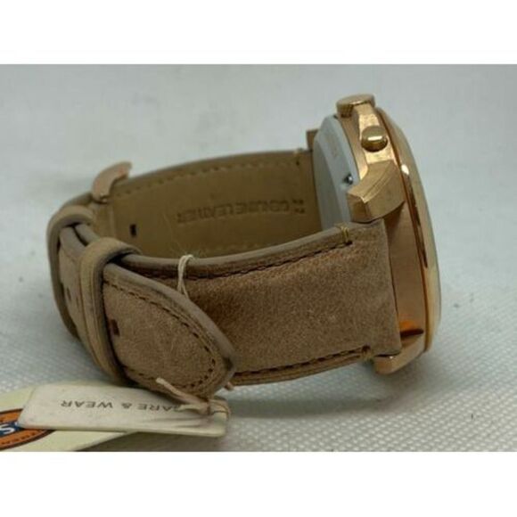 Fossil NDW1 Gen 1 Smartwatch Chronograph Leather Band Rose Gold Quartz 44mm C223 - Picture 8 of 9